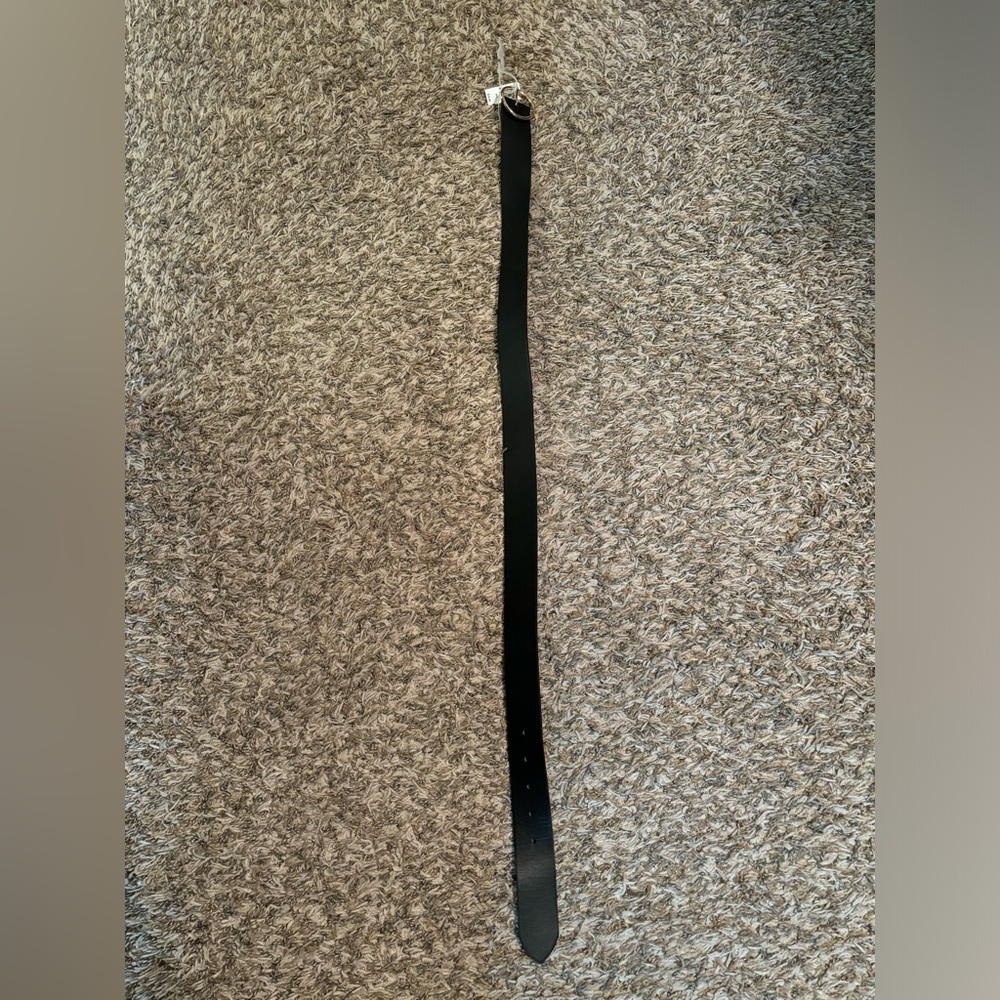 Old Navy Black Belt Size Small/XS with Round Gold Buckle